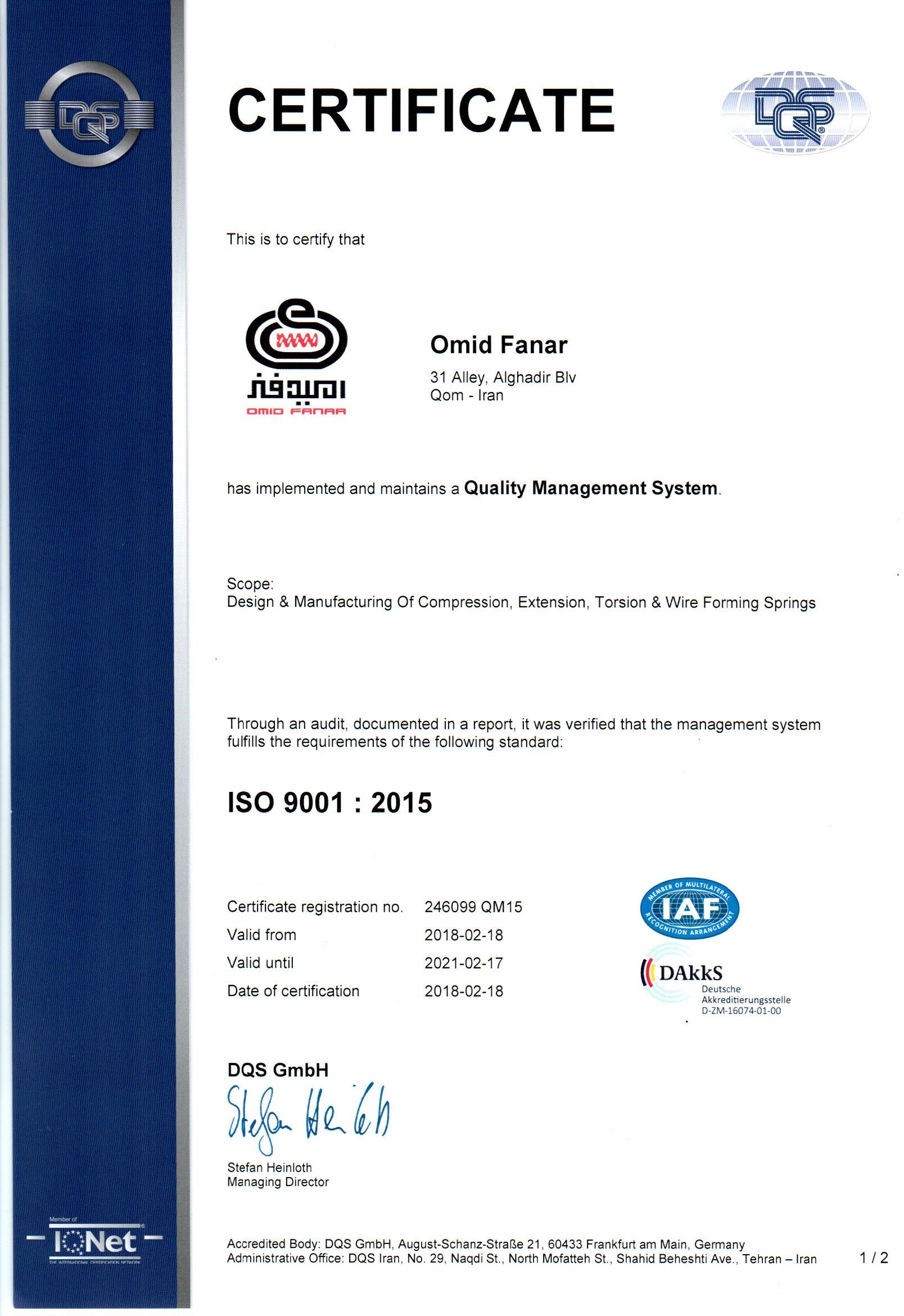 certificate